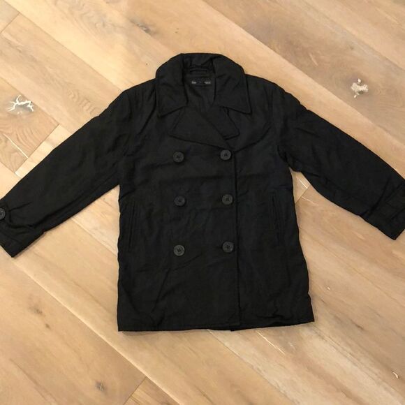 Women’s Banana Republic Black Nylon waterproof Button-Up Rain Jacket - Picture 1 of 8